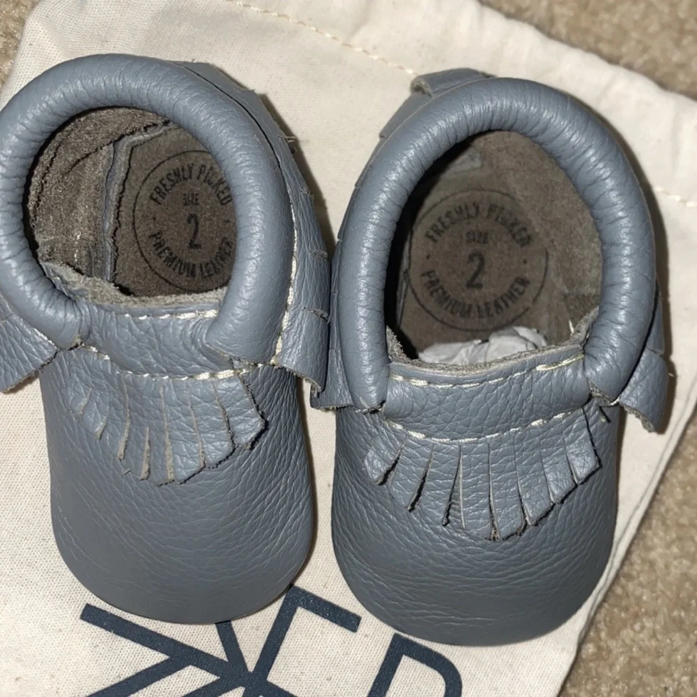 Freshly Picked baby grey moccasin